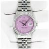 Image 4 : Rolex Men's Stainless Steel Lilac Diamond Datejust Wristwatch
