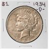 Image 1 : 1934-D $1 Peace Silver Dollar Coin