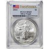 Image 1 : 2014 $1 American Silver Eagle Coin PCGS MS69 First Strike