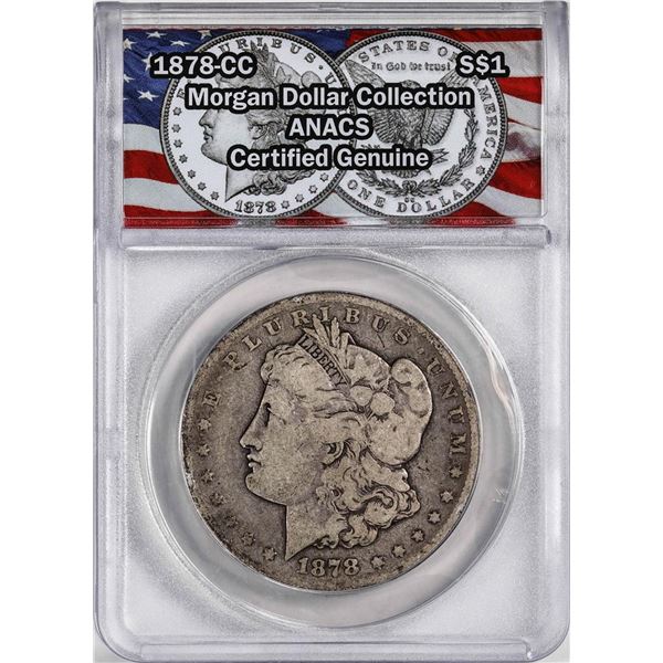 1878-CC $1 Morgan Silver Dollar Coin ANACS Genuine