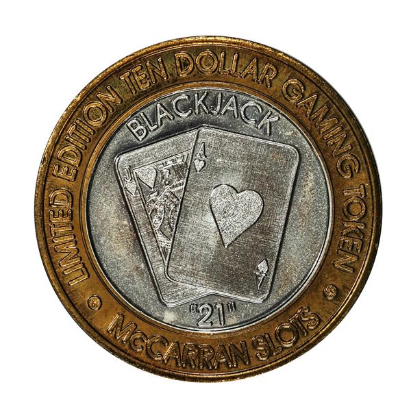 .999 Silver McCarran International Airport $10 Casino Limited Edition Gaming Token