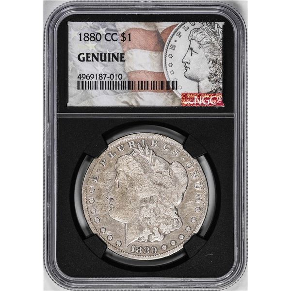 1880-CC $1 Morgan Silver Dollar Coin NGC Genuine