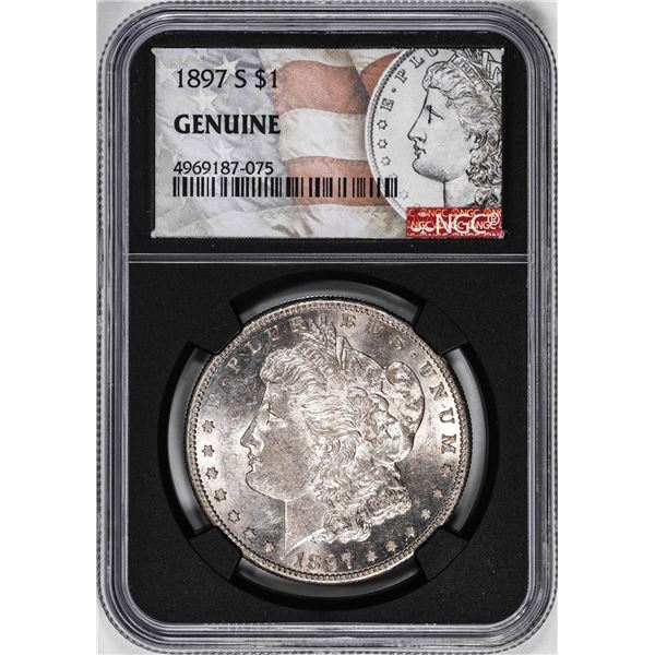 1897-S $1 Morgan Silver Dollar Coin NGC Genuine