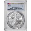 Image 1 : 2021 Type 1 $1 American Silver Eagle Coin PCGS MS70 First Day of Issue
