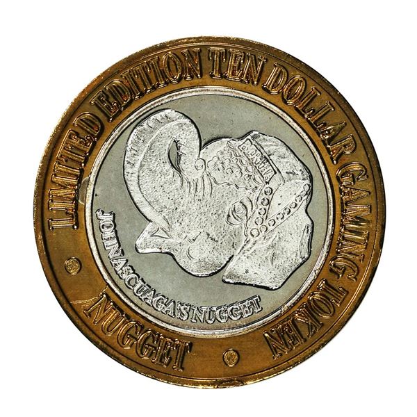 .999 Fine Silver John Ascuaga's Nugget Sparks, NV $10 Limited Edition Gaming Token