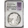 Image 1 : 1986-S $1 Proof American Silver Eagle Coin NGC PF69 Ultra Cameo E. Jones Signature
