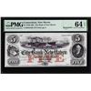 Image 1 : 1850S-60s $5 City Bank of New Haven, CT Obsolete Note PMG Choice Uncirculated 64EPQ