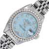 Image 2 : Rolex Ladies Stainless Steel Blue Diamond Datejust Wristwatch