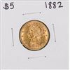 Image 1 : 1882 $5 Liberty Head Half Eagle Gold Coin