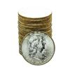 Image 1 : Roll of (20) Brilliant Uncirculated 1963 Franklin Half Dollar Coins