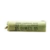 Image 1 : Original Bank Roll of (50) Brilliant Uncirculated 1964-D Roosevelt Dime Coins