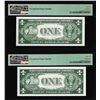 Image 2 : (2) Consecutive 1935G No Motto $1 Silver Certificate Notes PMG Gem Uncirculated 66EPQ