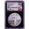 Image 1 : 2020(P) $1 American Silver Eagle Coin NGC MS70 FDOI Mercanti Signature Emergency Issue