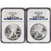 Image 1 : Lot of 2007-2008 $1 American Silver Eagle Coins NGC MS69 Early Releases