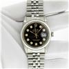 Image 3 : Rolex Men's Stainless Steel Black Diamond Datejust Wristwatch