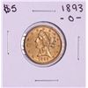 1893-O $5 Liberty Head Half Eagle Gold Coin