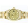 Image 3 : Rolex Men's 18K Yellow Gold Factory Diamond Dial Day Date President Wristwatch