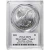 Image 2 : 2021 Type 2 $1 American Silver Eagle Coin PCGS MS70 Cleveland Signature FDOI