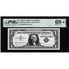 Image 1 : 1957A $1 Silver Certificate Note Fr.1620 PMG Superb Gem Uncirculated 69EPQ* STAR