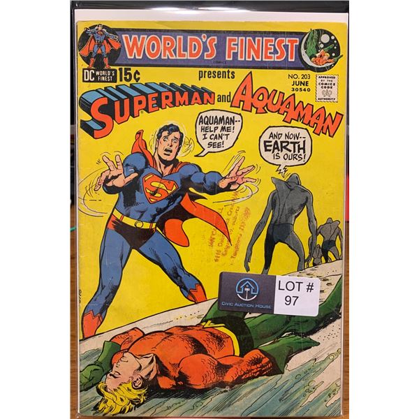 World's Finest Comics # 203 Superman and Aquaman (1941 Series)