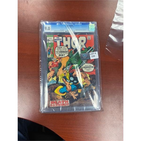 CGC 9.0 The mighty Thor 178 Abomination and Strange apperance