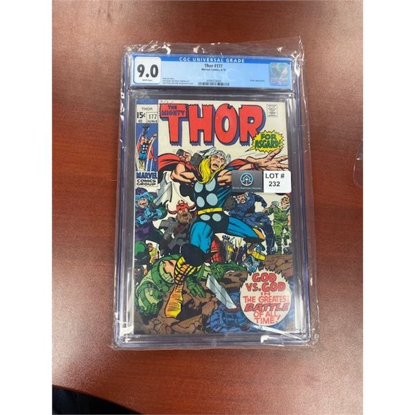 CGC 9.0 The mighty Thor #177 Sutur Apperance