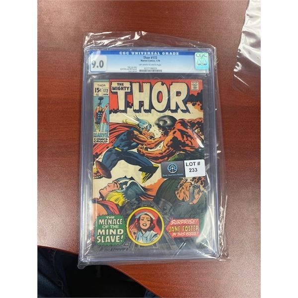 CGC 9.0 The mighty Thor # 172