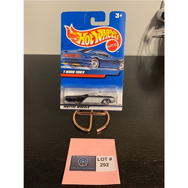 Hot Wheels 63 T-Bird Ford Thunderbird Convertible Black White Die Cast 1:64