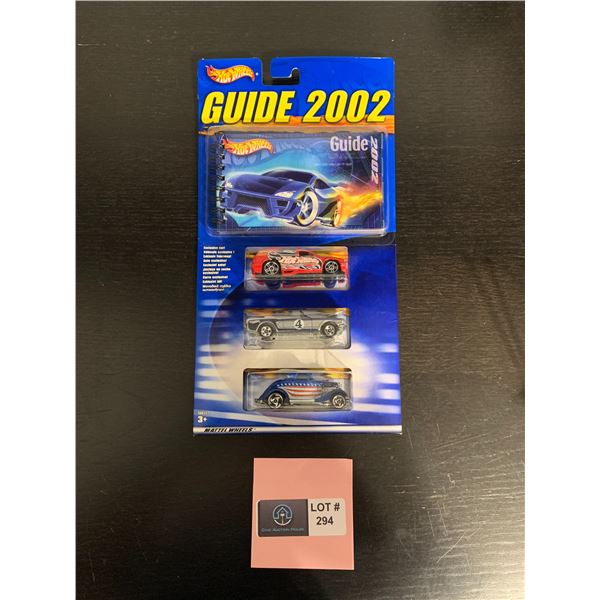Hot Wheels Collectors Guide 2002 with 3 Cars