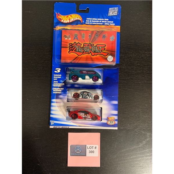 Hot Wheels Yu-Gi-Oh 3 pack with Limited Edition Collector Guide 2002