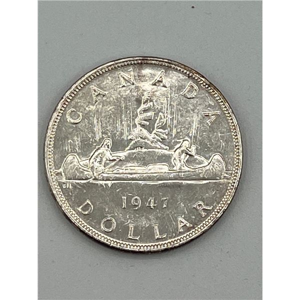 1947 Key Date Canada Silver Dollar