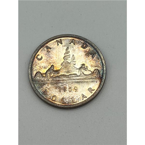 High Grade 1959 Canada Silver Dollar