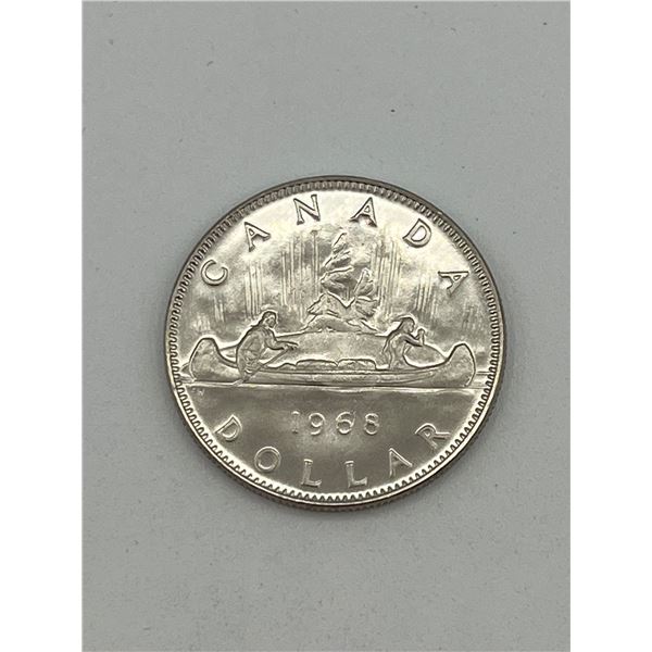 1968 No Island Variety Canada $1 Coin