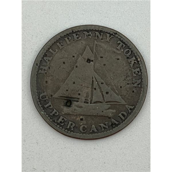 1820 Upper Canada 1/2 penny Token