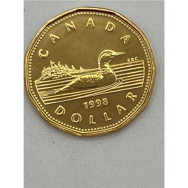 Scarce 1998W Canada Loon Dollar Coin