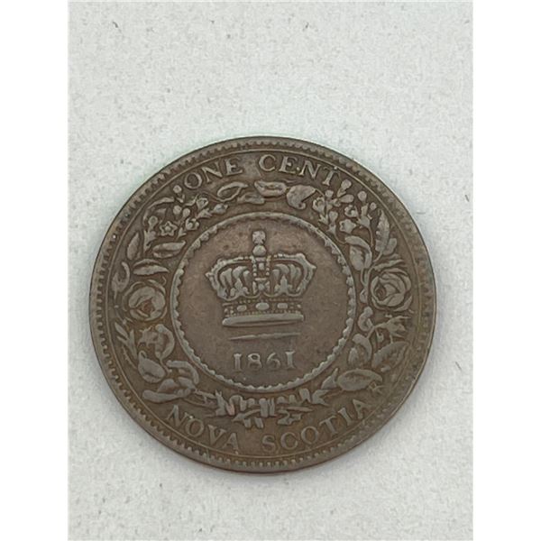 1861 Nova Scotia large 1 cent coin