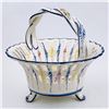 Image 8 : LARGE HAND PAINTED FLORAL RCCL PORTUGAL BASKET