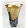 Image 2 : LARGE HAND BLOWN ZORZA ART GLASS POLAND VASE