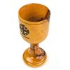 Image 2 : HAND CRAFTED OLIVE WOOD CHALICE GOBLET JERUSALEM