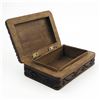Image 2 : VINTAGE SMALL WOODEN BOX CARVING FLORAL THISTLE