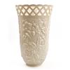 Image 2 : WHITE LENOX PIERCED PORCELAIN FLORAL RELIEF VASE