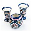 Image 1 : 3 HAND PAINTED DUTCH MAJOLICA HOLLAND VASES