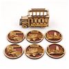 Image 2 : WOODEN MEDELLIN BUS COASTERS - COLUMBIAN PRIDE