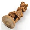 Image 8 : VINTAGE WOOD CARVING - GIRL WITH 2 SHEEP FIGURINE