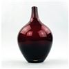 Image 1 : HAND BLOWN SALONG ART GLASS CRANBERRY RED VASE