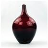 HAND BLOWN SALONG ART GLASS CRANBERRY RED VASE