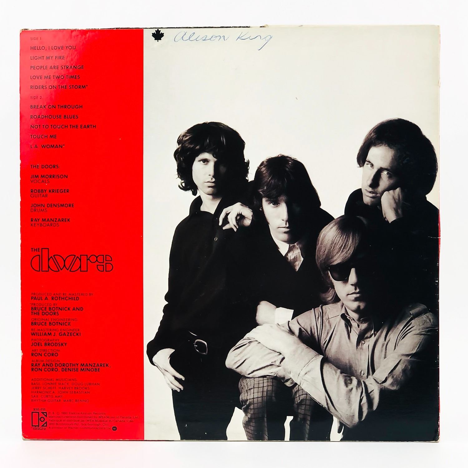THE DOORS GREATEST HITS VINYL LP RECORD ALBUM the-doors-greatest-hits-vinyl-lp-record-album