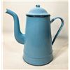 Image 1 : VINTAGE BLUE ENAMEL COFFEE POT/ KETTLE