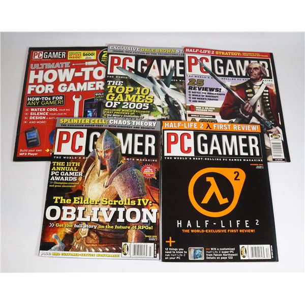 LOT OF 4 EARLY 2000'S ERA PC GAMER MAGAZINES SOLD