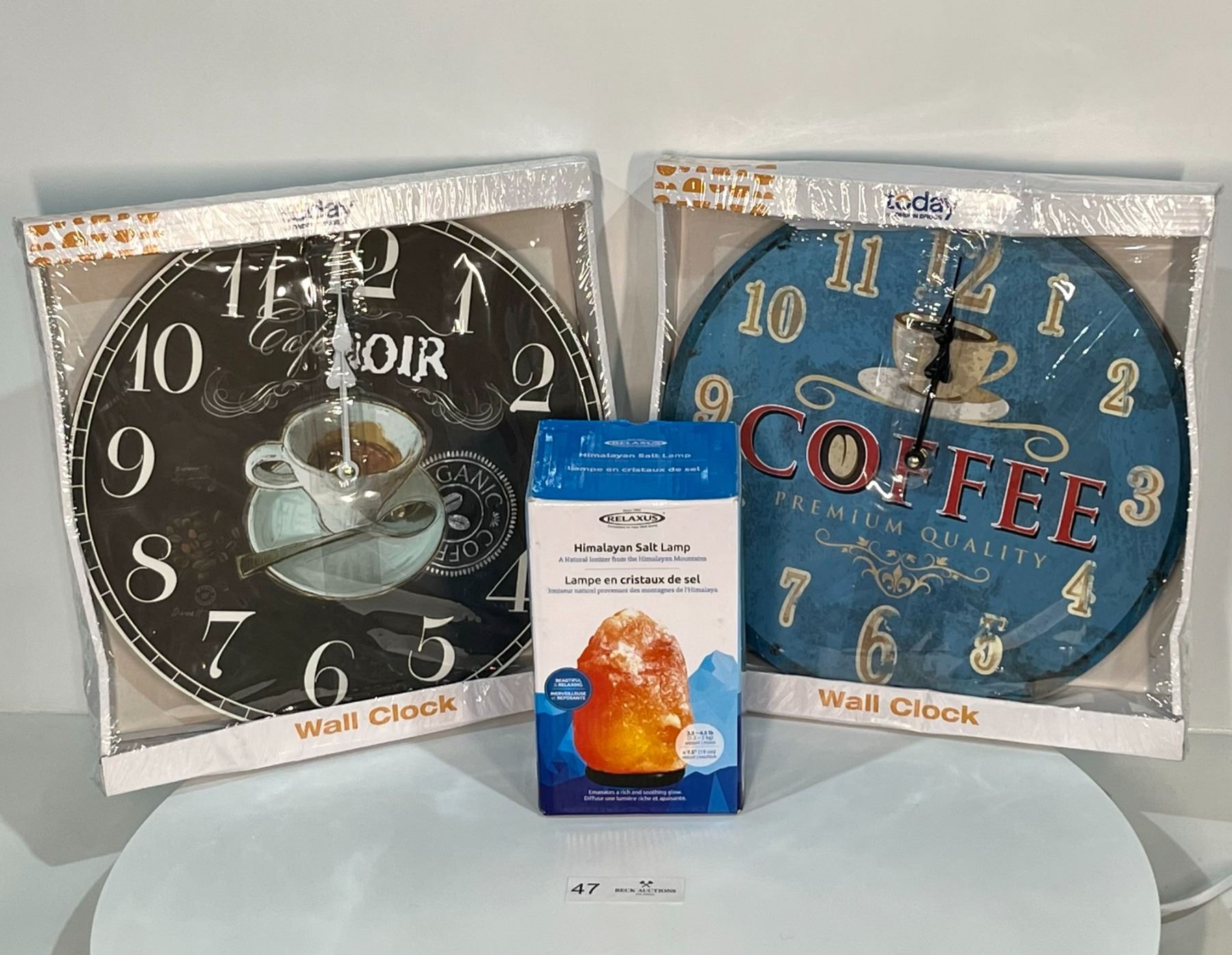 Salt Clock Analog Coffee Clocks and Salt Rock Lamp